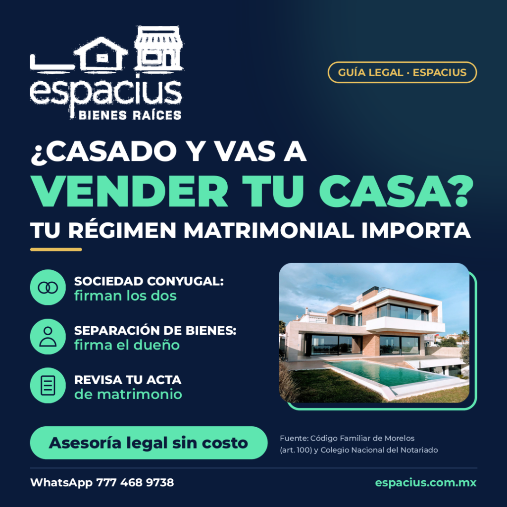 ¿Casado y vas a vender tu casa? Tu régimen matrimonial importa