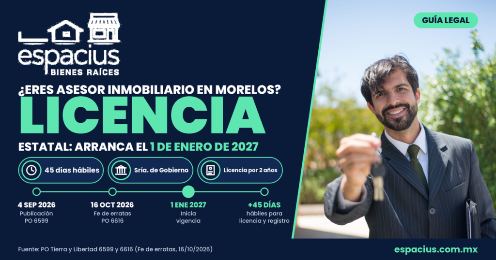 ¿Eres asesor inmobiliario en Morelos? La licencia estatal arranca el 1 de enero de 2027